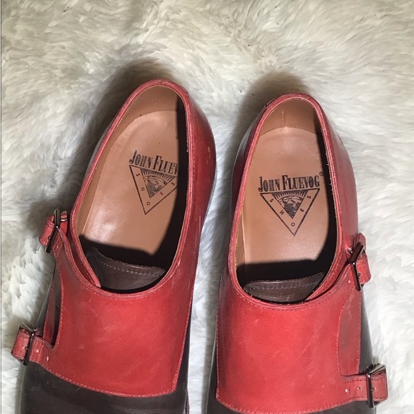 John fluevog leather red/brown shoes size 10 main image 8